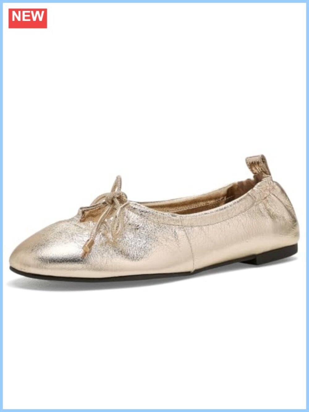Leather Flats Round Toe Slip-On Casual Ballet Shoes